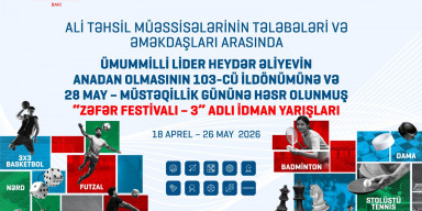 Ümummilli Lider Heydər Əliyevin anadan olmasının 103-cü ildönümü gününə həsr olunmuş şahmat turniri keçirilmişdi.
