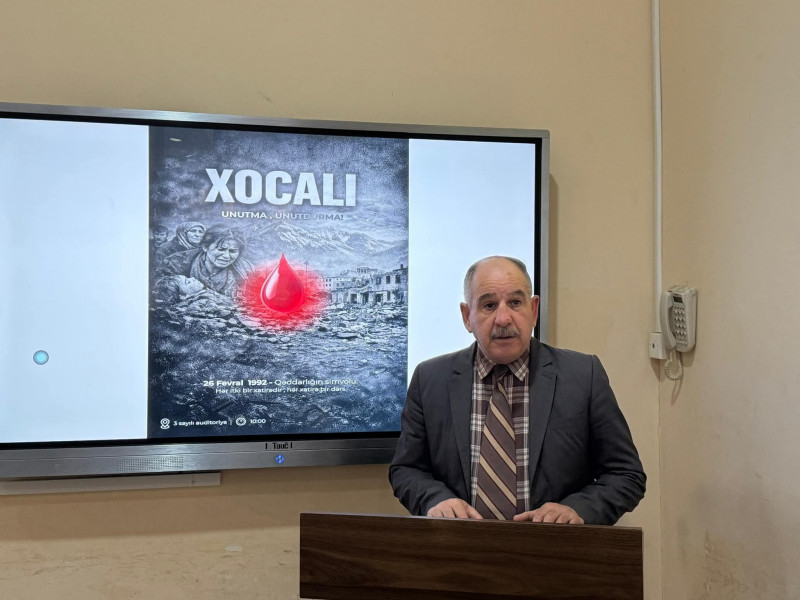 Xocalı faciəsinin 34-cü ildönümünə həsr olunmuş tədbir keçirilib