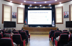 Bakı Dövlət Universitetində “Çoxqatlı təhlükəsizlik arxitekturası” mövzusunda Ustad dərs keçirilmişdir