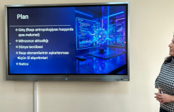 Arxeologiya və Etnoqrafiya kafedrasının Hacıyeva Elmira Əli qızının “Süni intellekt alqoritmləri vasitəsilə rəqsdə milli elementlərin aşkarlanması” mövzusunda elmi seminarı keçirilib