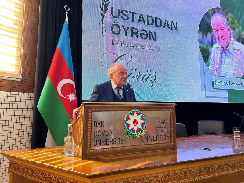 “Ustaddan öyrən”: BDU-da tanınmış yazıçı Seyran Səxavətlə görüş