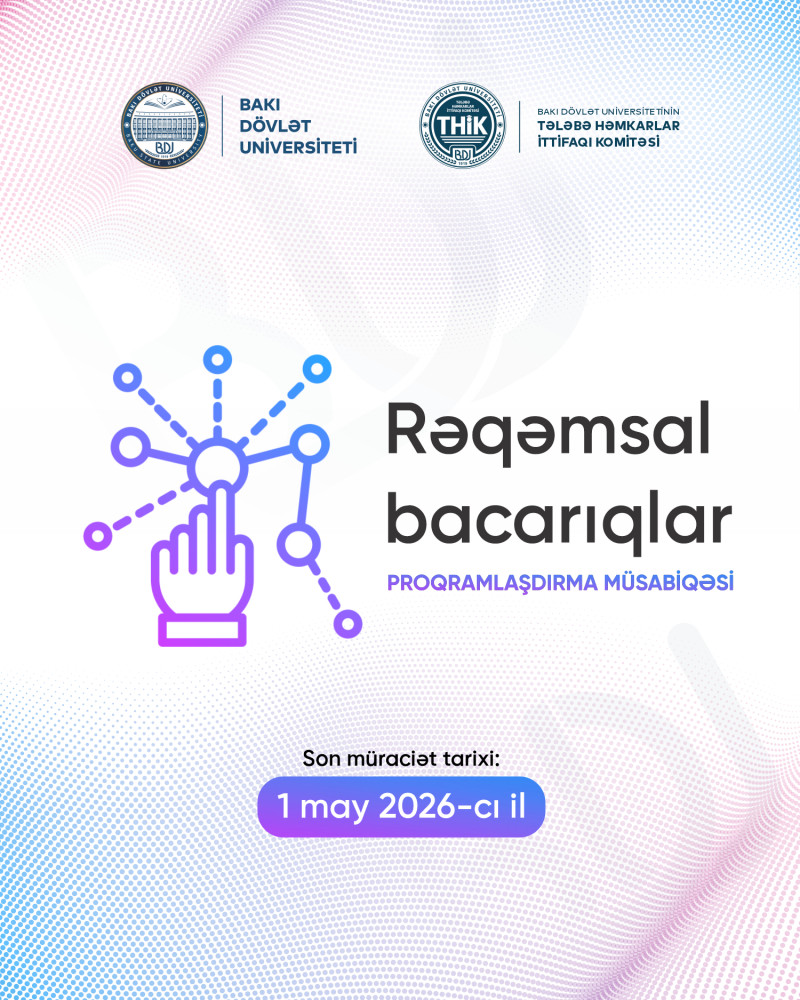 BDU-da “Rəqəmsal bacarıqlar” proqramlaşdırma müsabiqəsi keçiriləcək