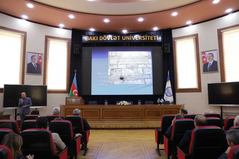 BDU-da təqdimat: "Sanqaçal karvansarayı - Böyük İpək Yolunun unikal abidəsi"