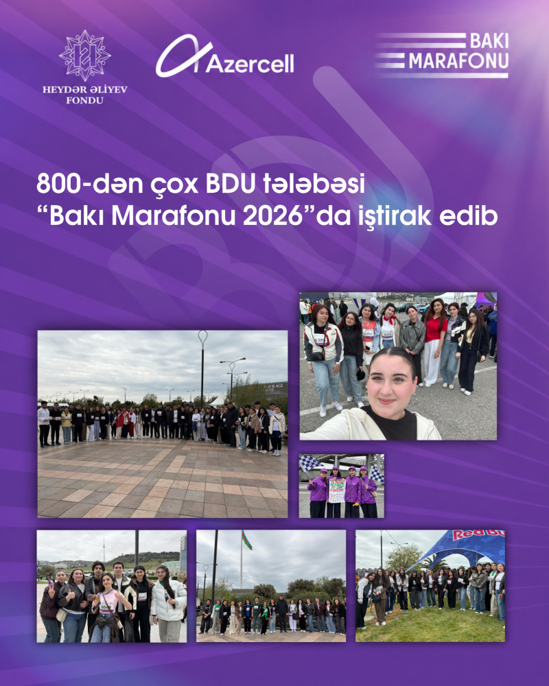 800-dən çox BDU tələbəsi “Bakı Marafonu 2026”da iştirak edib