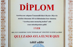 BDU-nun nəzdində “Gənc istedadlar” liseyinin şagirdi “Azərbaycanın memarlıq inciləri” adlı rəsm müsabiqəsinin qalibi olub