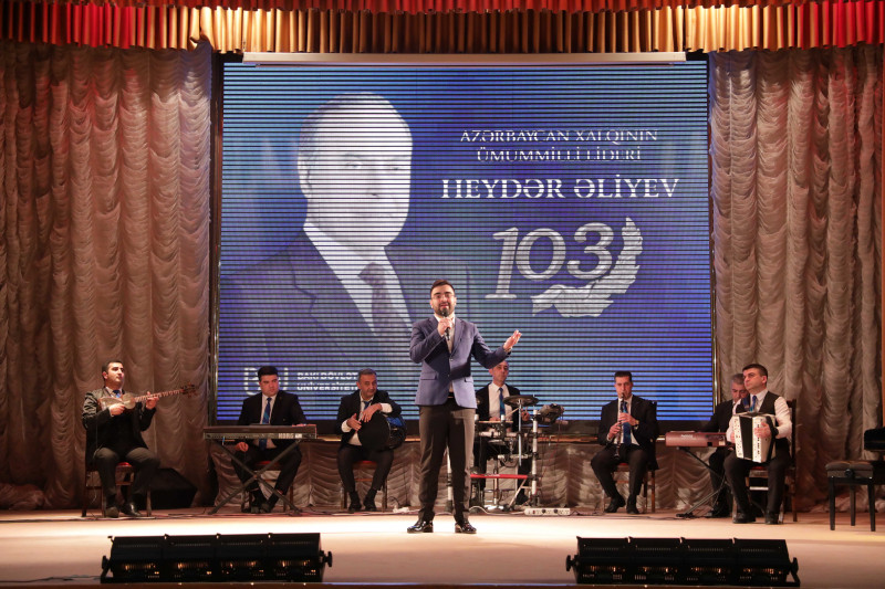 BDU-da Ümummilli Lider Heydər Əliyevin anadan olmasının 103-cü ildönümünə həsr olunmuş tədbir keçirilib