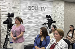 BDU-da “Professor Nəsir İmanquliyev dərsləri”: Əməkdar jurnalist Flora Xəlilzadə ilə görüş