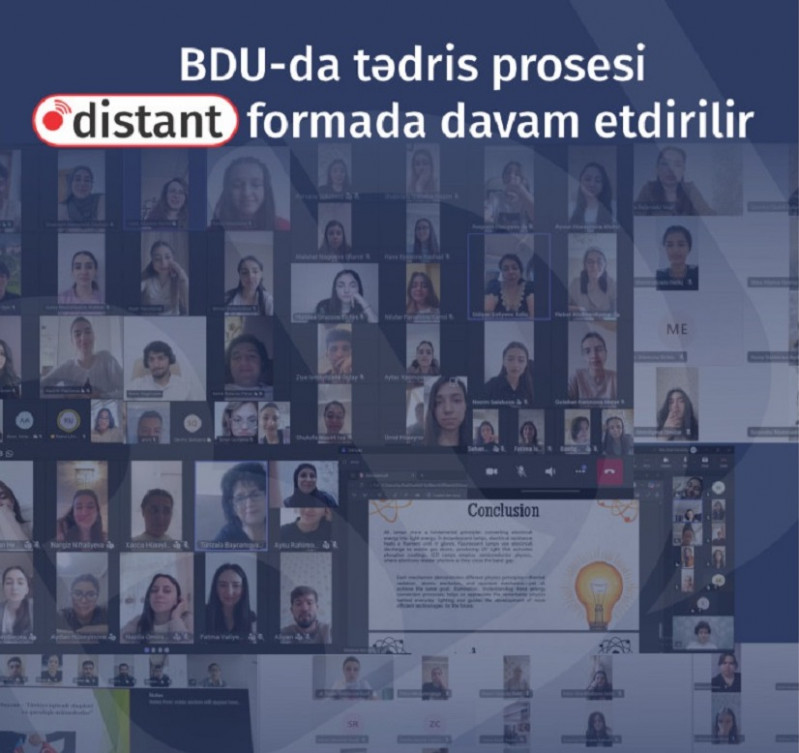 BDU-da tədris prosesi distant formada davam etdirilir