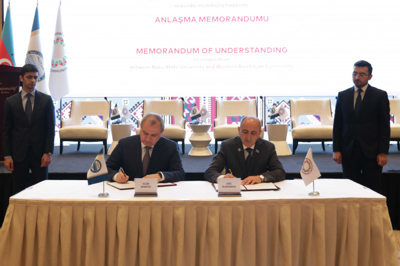 BDU və Qərbi Azərbaycan İcması arasında əməkdaşlıq haqqında memorandum imzalanıb