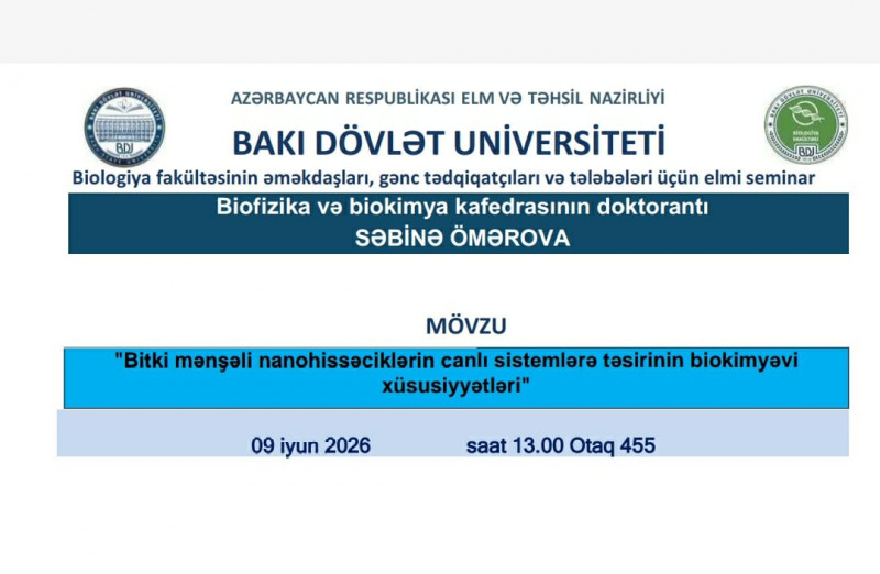 Səbinə Ömərova elmi seminarda məruzə ilə çıxış edəcək
