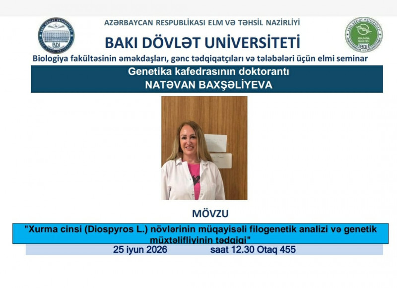 Natəvan Baxşəliyeva elmi seminarda məruzə ilə çıxış edəcək