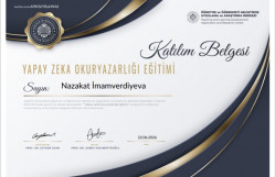 PEDAQOGİKA KAFEDRASININ DOSENTİ SÜNİ İNTELLEKT SAVADLILIĞI PROQRAMINDA İŞTİRAK EDİB