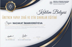 PEDAQOGİKA KAFEDRASININ DOSENTİ SÜNİ İNTELLEKT SAVADLILIĞI PROQRAMINDA İŞTİRAK EDİB