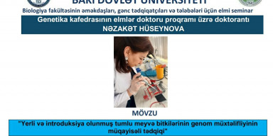 Nəzakət Hüseynovanın təqdimatında elmi seminar keçiriləcək
