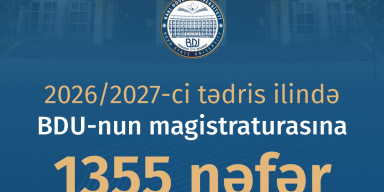 2026/2027-ci tədris ilində BDU-nun magistraturasına 1355 nəfər qəbul olunub
