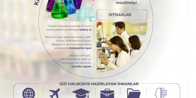 BDU-nun Kimya fakültəsində 3 ixtisas üzrə kadr hazırlığı aparılır
