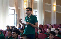 “GeoCamp” Tələbə yay düşərgəsində Dövlət Ekoloji Təhlükəsizlik Xidmətinin rəisi Hikmət Əlizadə ilə görüş