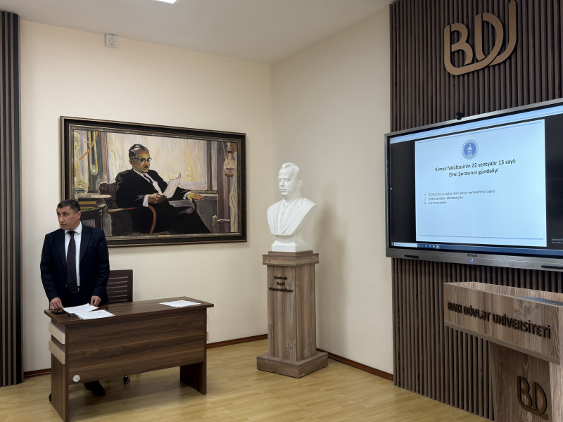 Kimya fakültəsi Elmi Şurasının 2026/2027-cı tədris ilinin ilk iclası keçirildi