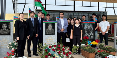 BDU-nun şəhid məzunu Manaf Bəhmənlinin məzarı ziyarət olunub