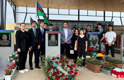 BDU-nun şəhid məzunu Manaf Bəhmənlinin məzarı ziyarət olunub
