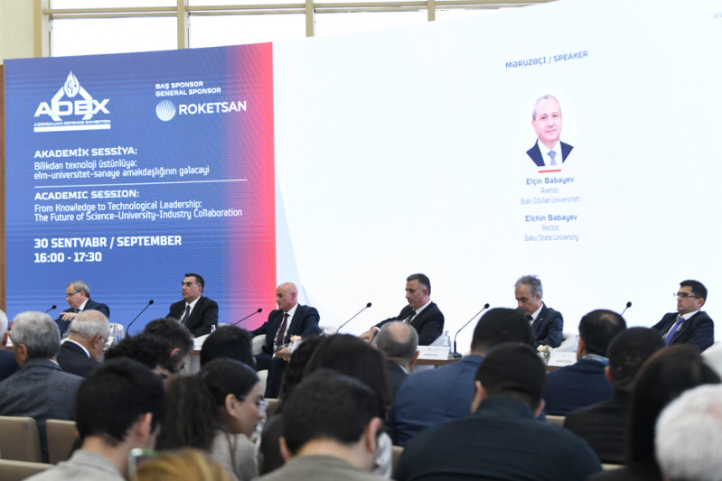 BDU-nun rektoru ADEX çərçivəsində akademik sessiyada çıxış edib