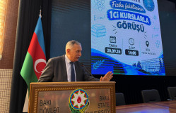 Fizika fakültəsində I kurslarla görüş keçirilib