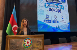 Fizika fakültəsində I kurslarla görüş keçirilib