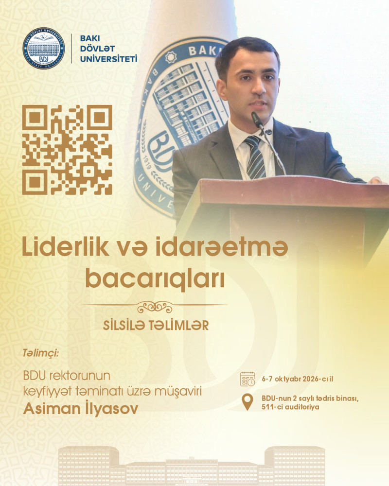 BDU-da “Liderlik və idarəetmə bacarıqları” mövzusunda təlimlər keçiriləcək