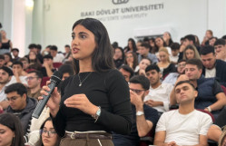 Tanınmış jurnalist, səyyah Azər Qərib BDU tələbələri ilə görüşüb