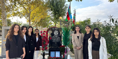 BDU-nun şəhid məzunu Ceyhun Şalıyevin məzarı ziyarət olunub