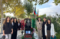 BDU-nun şəhid məzunu Ceyhun Şalıyevin məzarı ziyarət olunub