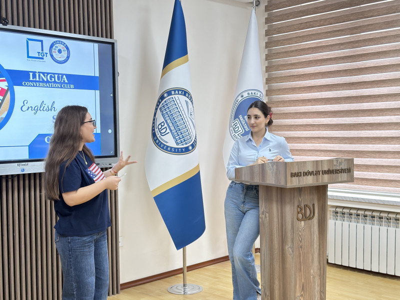 Lingua Conversation Club tərəfindən kimya fakültəsinin tələbələr üçün ilk təlim keçirilib