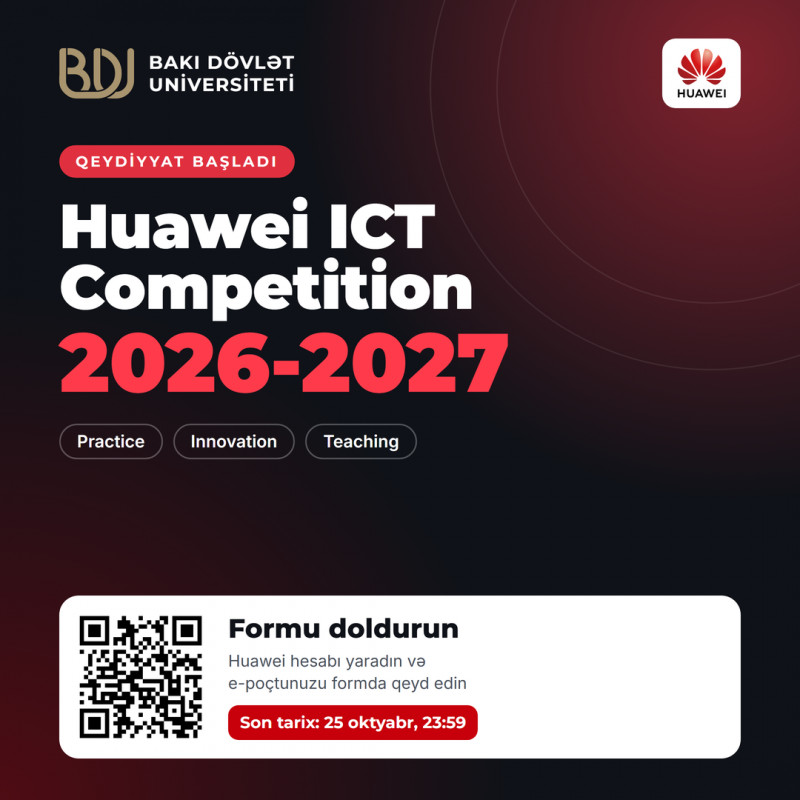 BDU-nun tələbə və müəllimləri üçün “Huawei İKT Müsabiqəsi”ndə iştirak imkanı