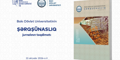 XII Bakı Beynəlxalq Kitab Sərgisində “BDU-nun Şərqşünaslıq jurnalı” təqdim olunub