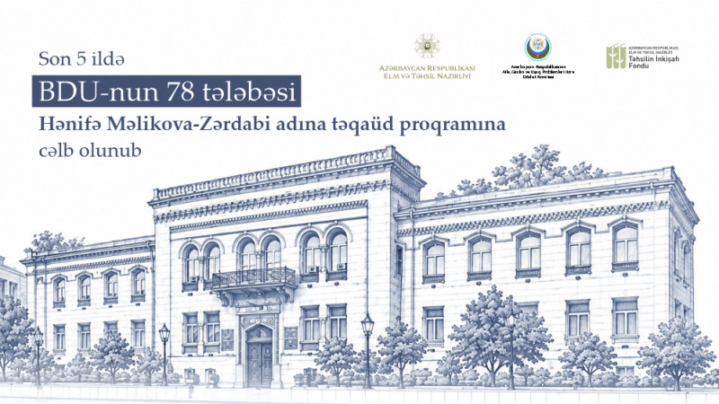 Son 5 ildə BDU-nun 78 tələbəsi Hənifə Məlikova-Zərdabi adına təqaüd proqramına cəlb olunub