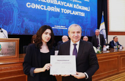 BDU-da qəbul imtahanlarında yüksək bal toplamış Qərbi Azərbaycandan olan gənclərlə görüş