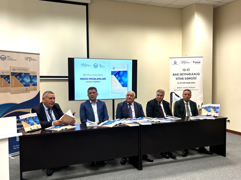 XII Bakı Beynəlxalq Kitab Sərgisində “BDU-nun Media problemləri jurnalı” təqdim olunub