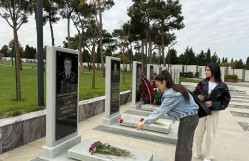 8 Noyabr - Zəfər Gününün 6-cı il dönümü münasibəti ilə Hərbi Memorial Məzarlığa yürüş keçirilib